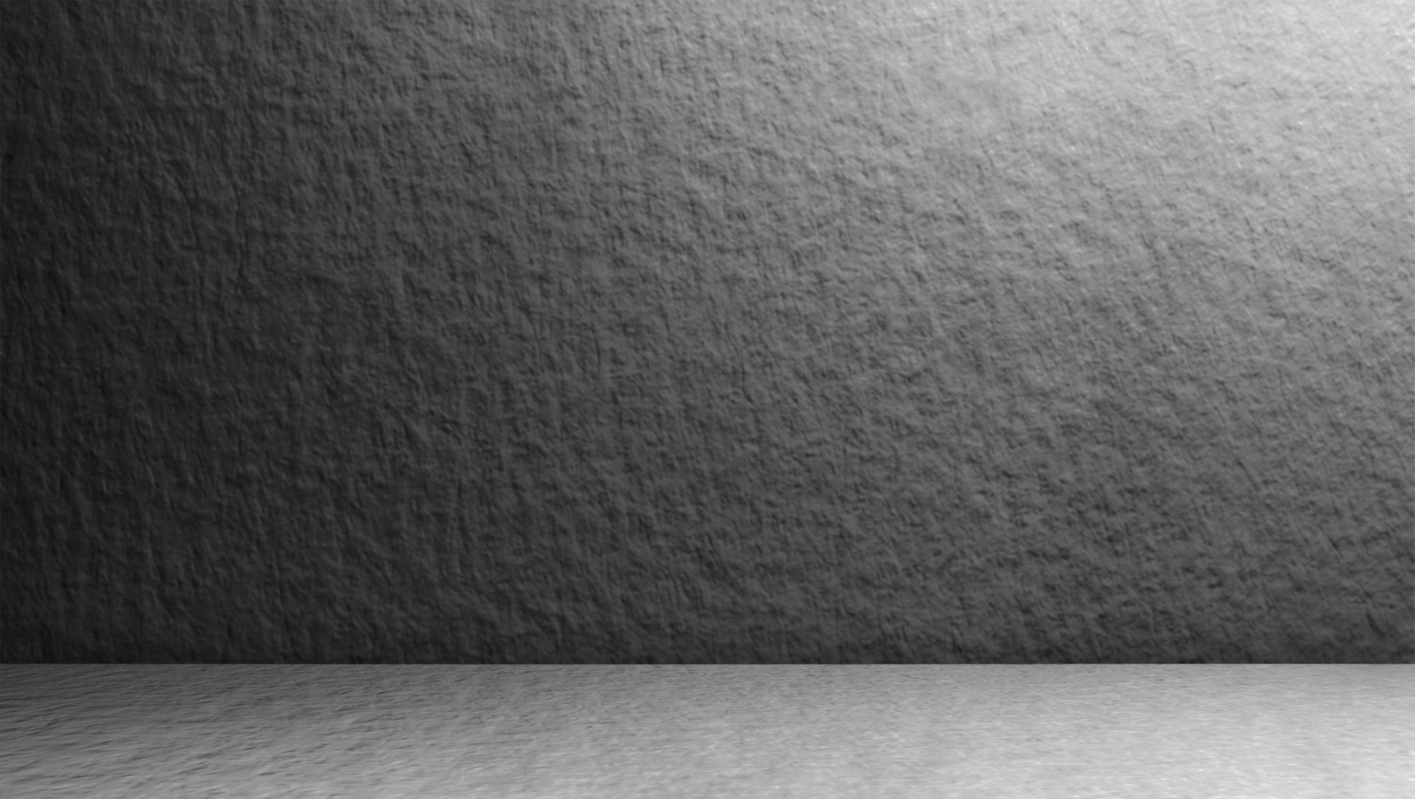 Dark empty room with stucco wall and cement floor with light texture background.